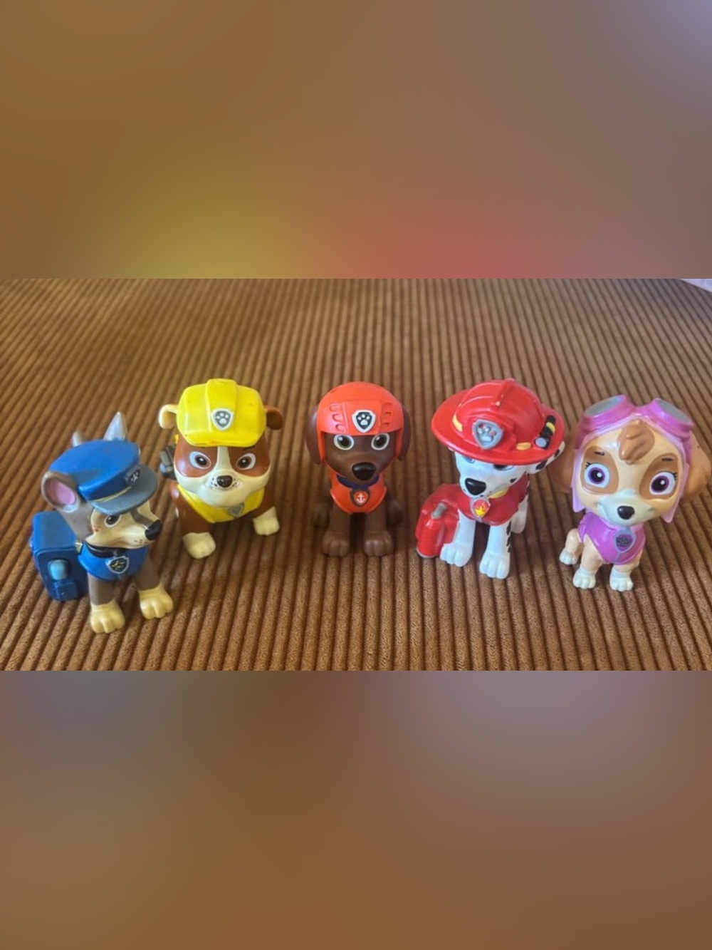 PAW Patrol Mini Figure Set - Blue, Yellow, Orange, Red, Pink Rescue Pups